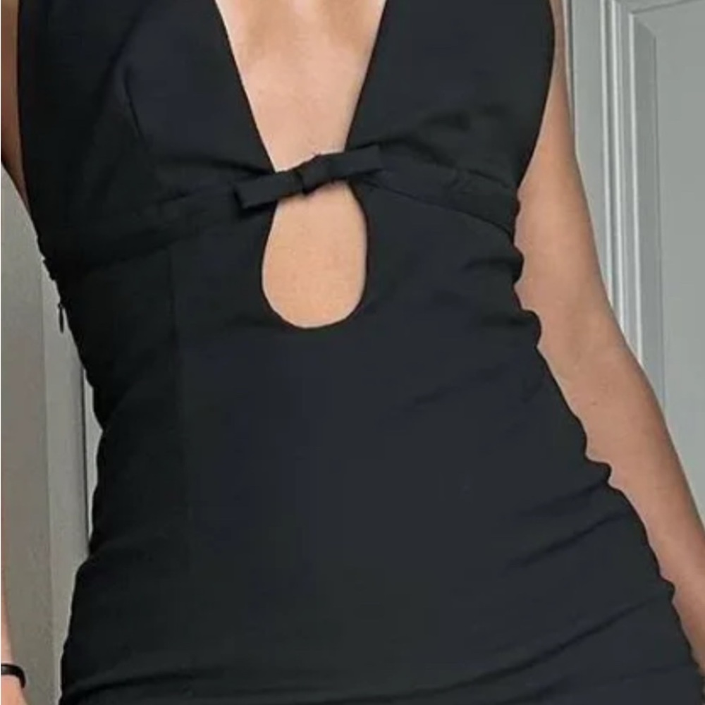 Missguided Black Backless Dress